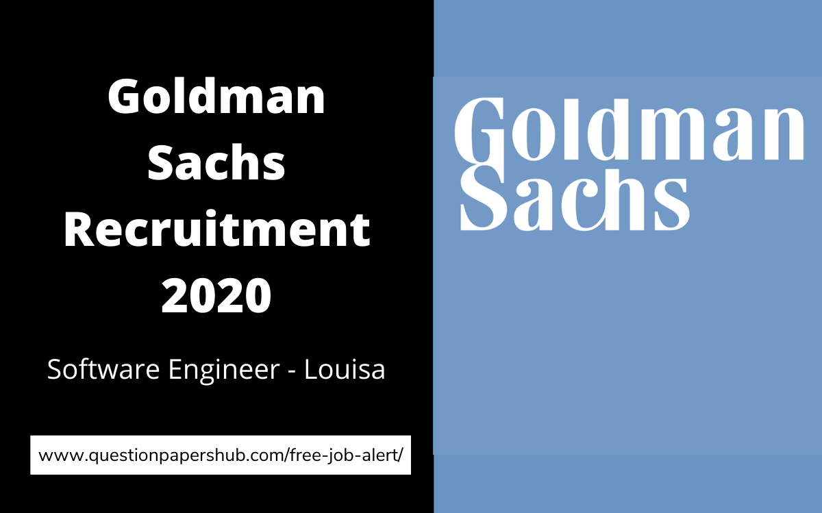 Goldman Sachs Recruitment 2020