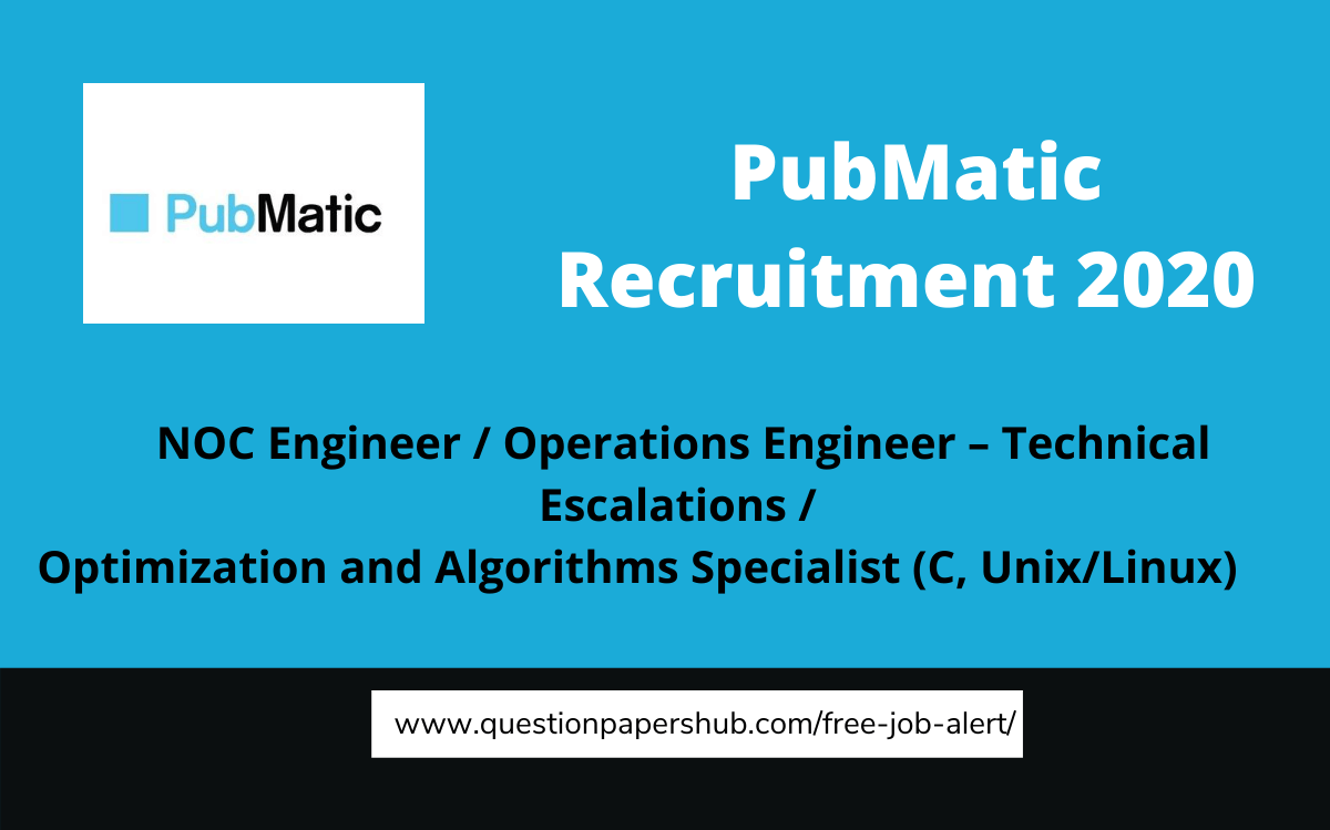 PubMatic Logo recruiting for various positions 2020