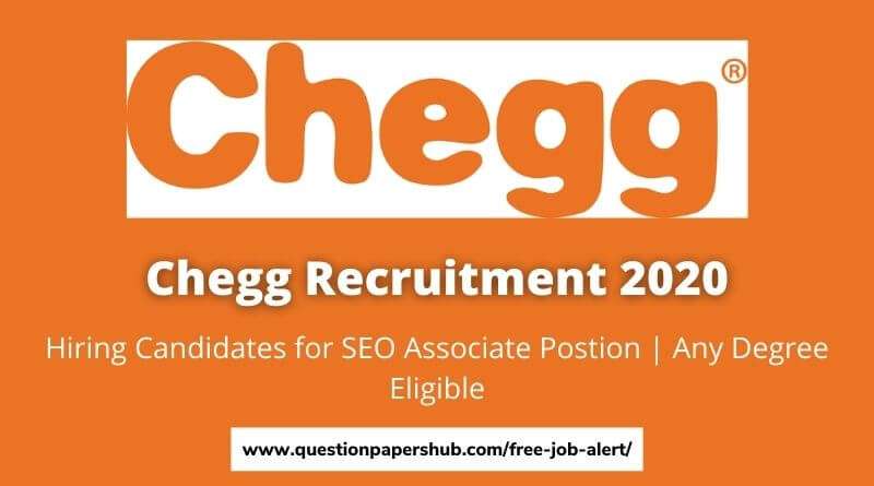 Chegg Recruitment 2020