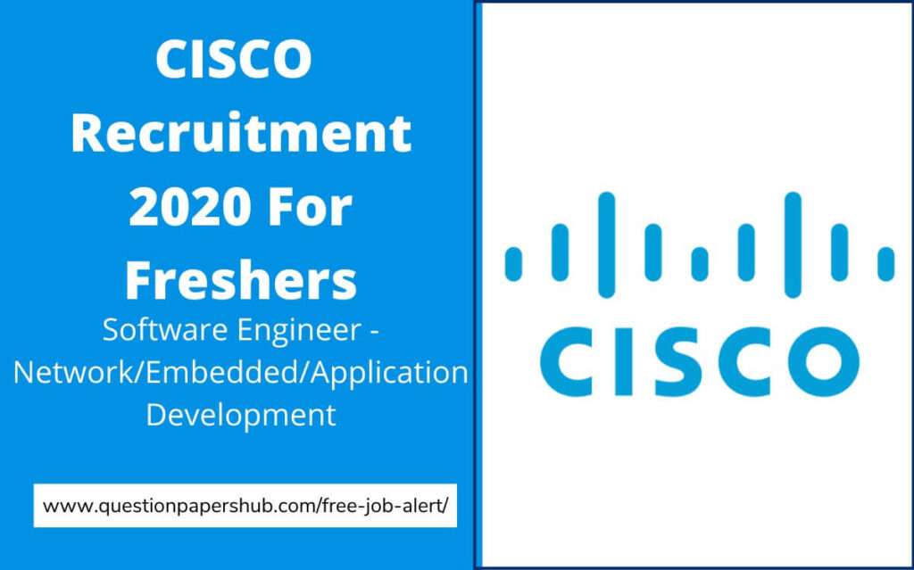 CISCO Recruitment 2020 Hiring Software Engineer Freshers