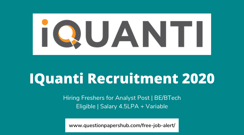 IQuanti Recruitment 2020