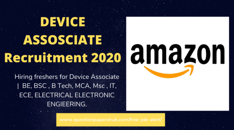 Amazon Recruitment 2020 | Hiring Freshers For Device Associate | BE ...