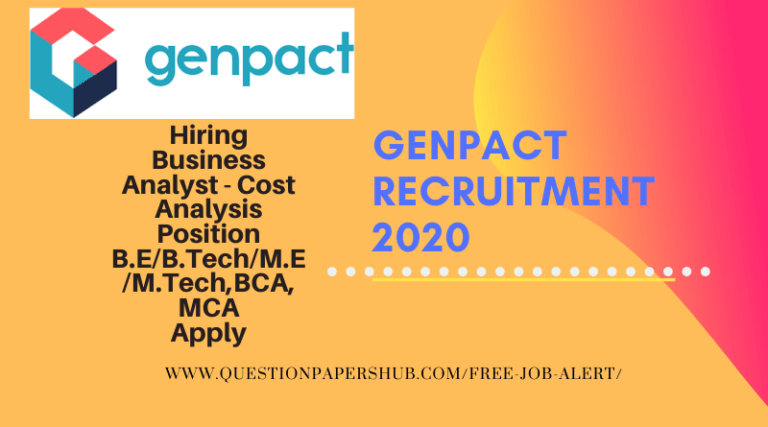 Genpact Recruitment 2020 | Hiring Business Analyst - Cost Analysis ...