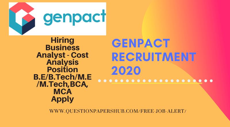 Genpact Recruitment 2020