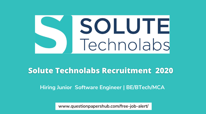 Solute Technolabs Recruitment 2020
