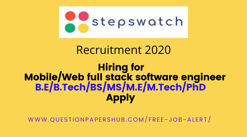 Stepswatch Recruitment 2020