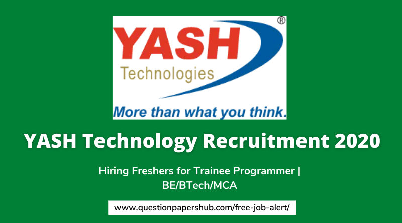 yash technologies recruitment 2020