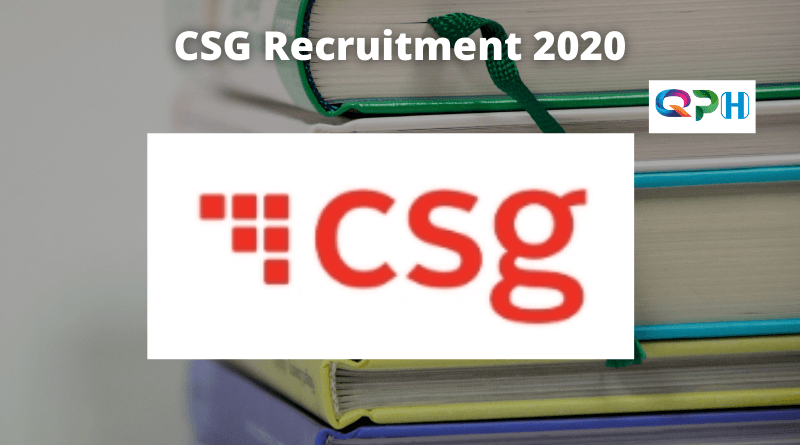CSG Recruitment 2020