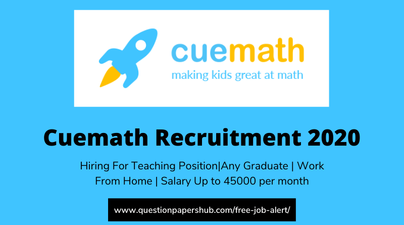 Cuemath Recruitment 2020