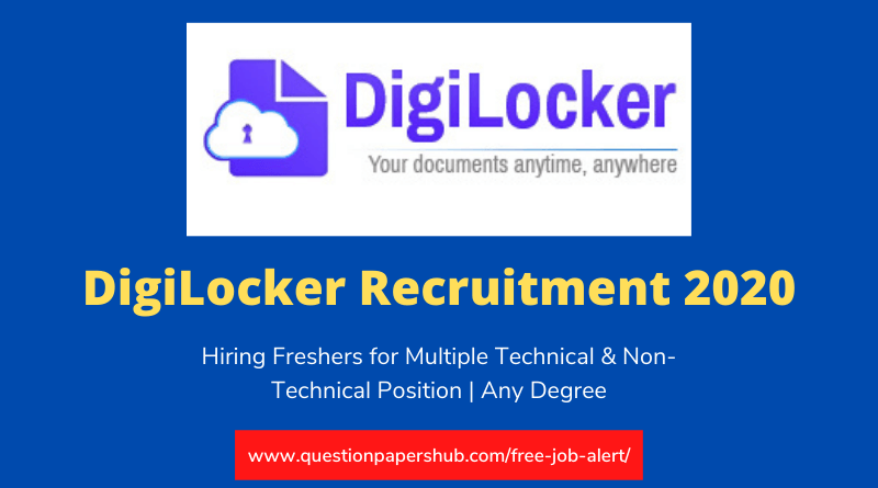 DigiLocker Recruitment 2020