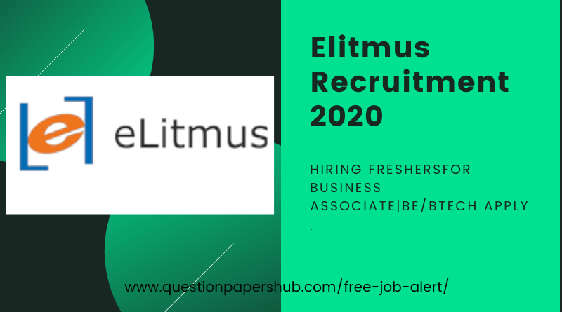 Elitmus Recruitment 2020