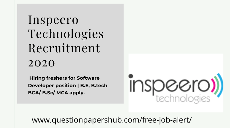 Inspeero Technologies Recruitment 2020