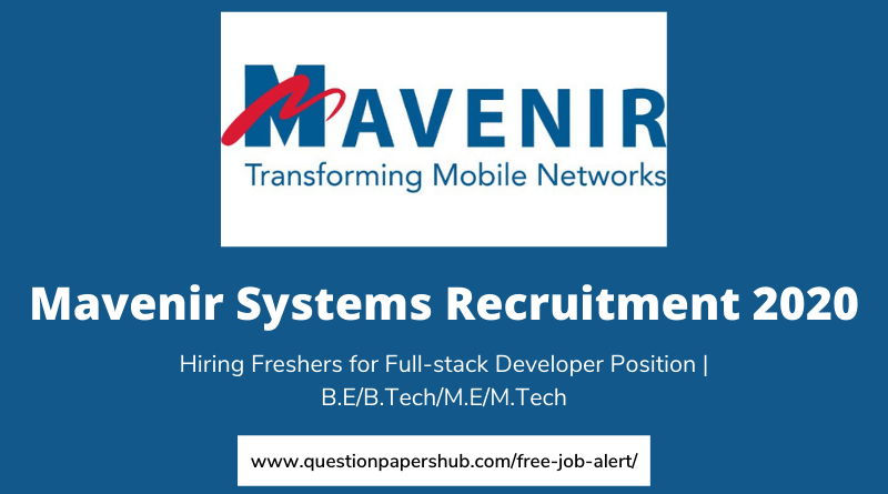 Mavenir Systems Recruitment 2020