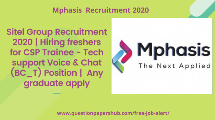 Mphasis Recruitment 2020 | Hiring candidates for Associate Processor ...