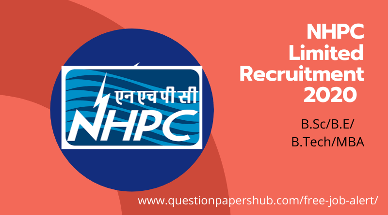 nhpc limited recruitment 2020