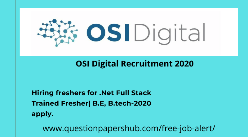 OSI Digital Recruitment 2020