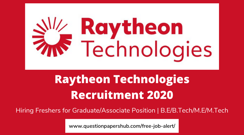 Raytheon Recruitment 2020 Hiring Freshers for Graduate/Associate ...