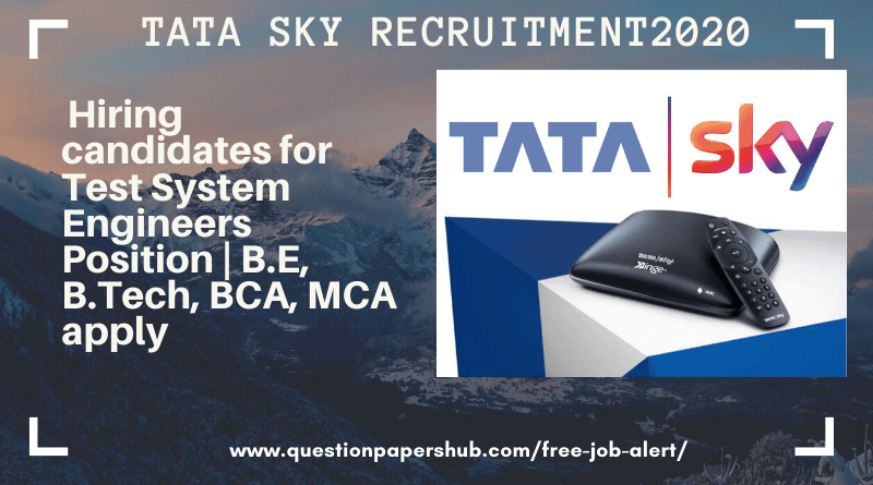 Tata Sky Recruitment 2020