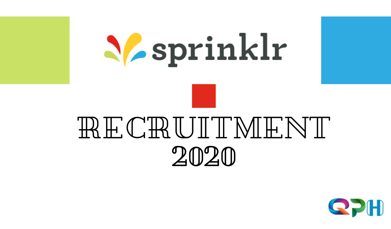 sprinklr recruitment 2020