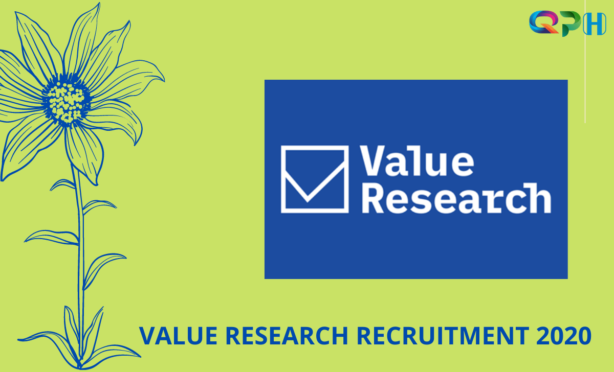 Value Research Recruitment 2020