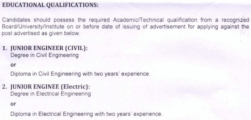 DUSIB recruitment 2020 qualification