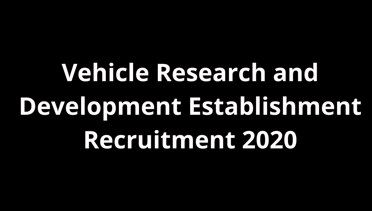 VRDE Recruitment 2020