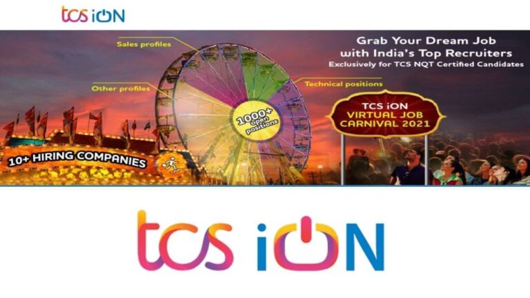 TCS iON Virtual Job Carnival 2021 for Freshers ...