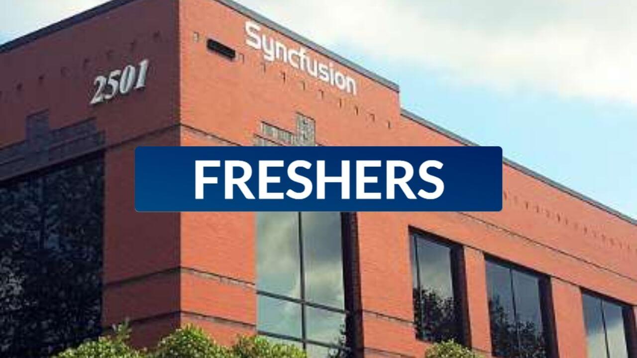 Syncfusion Off Campus Drive 2022