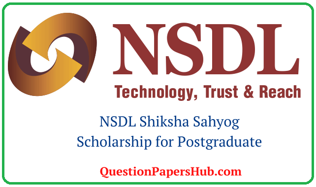 NSDL Shiksha Sahyog Scholarship for Post Graduate