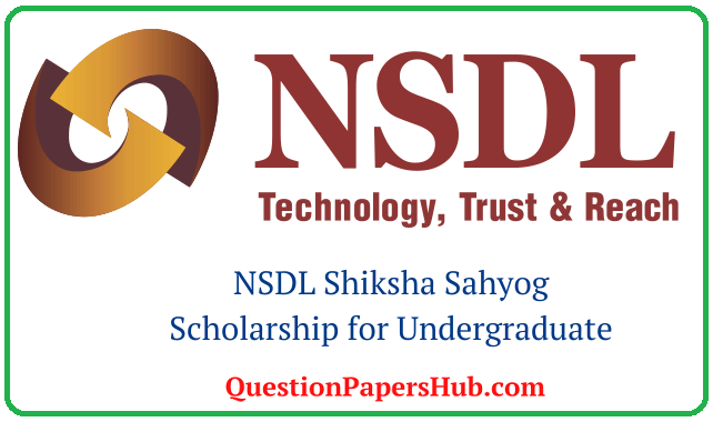 NSDL Shiksha Sahyog Scholarship for Under Graduate
