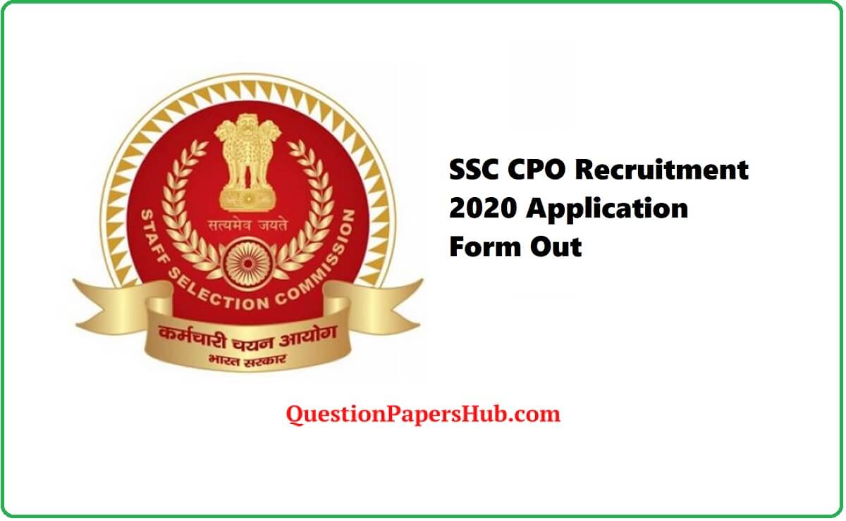 SSC CPO Recruitment 2020