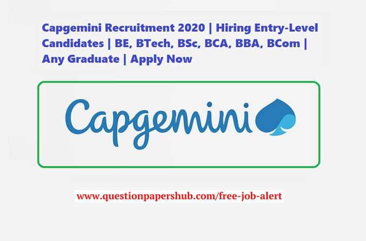 Capgemini Recruitment 2020