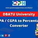 SGPA / CGPA to Percentage Conversion