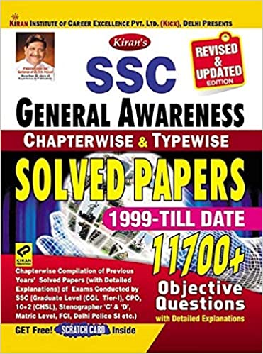 Kiran SSC general awareness chapter-wise and type-wise solved papers 1999 till date by Kiran