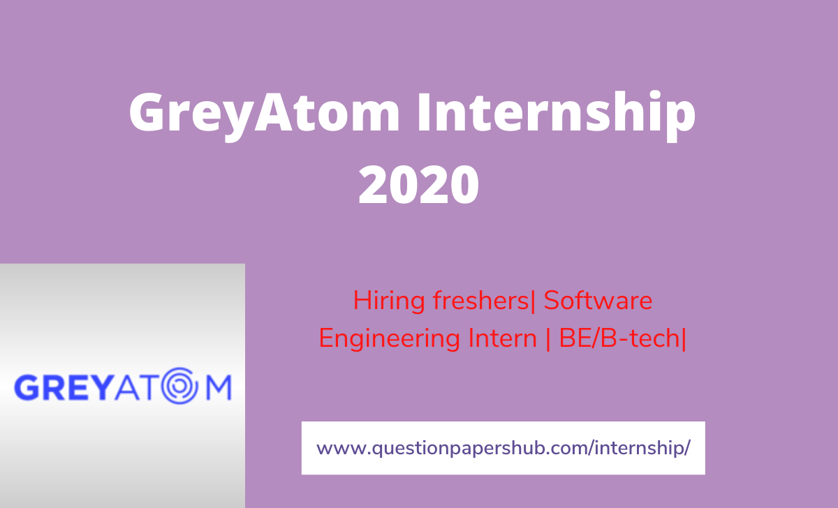 GreyAtom Internship 2020