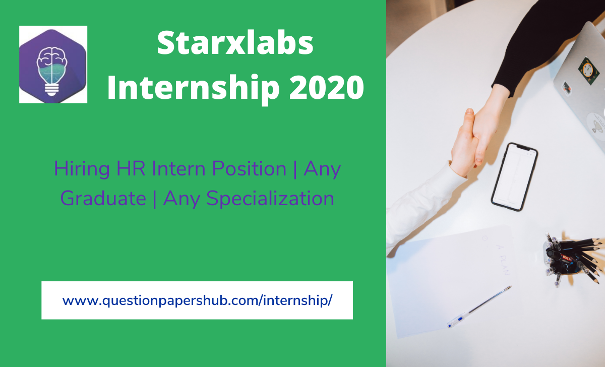 Starxlabs Internship 2020